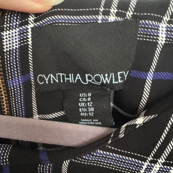 Cynthia Rowley Plaid Short Sleeve Mini Dress size 8 📚Back to School🤓 - Picture 4 of 5